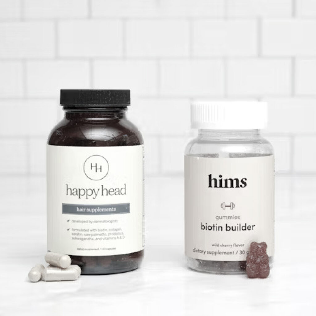 Happy Head vs Hims oral supplements